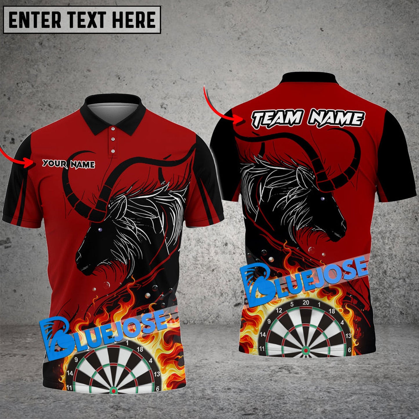 Frenzidea Darts Horse Of The Gods Personalized Name, Team Name 3D Shirt ( 6 Colors)