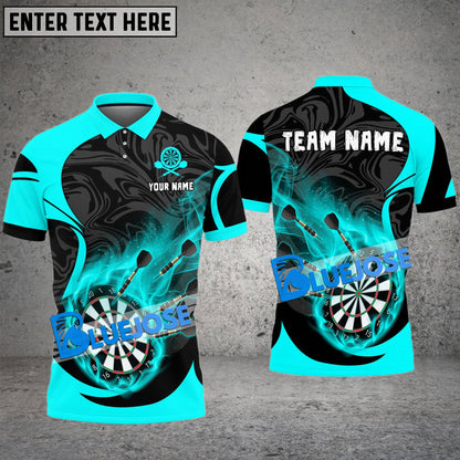 Frenzidea Darts Dark Fire Personalized Name, Team Name 3D Shirt ( 5 Colors)
