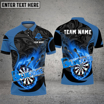 Frenzidea Darts Dark Fire Personalized Name, Team Name 3D Shirt ( 5 Colors)