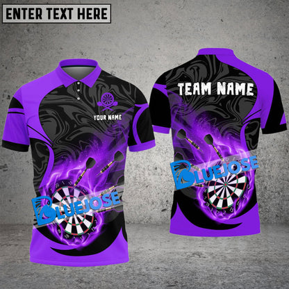 Frenzidea Darts Dark Fire Personalized Name, Team Name 3D Shirt ( 5 Colors)
