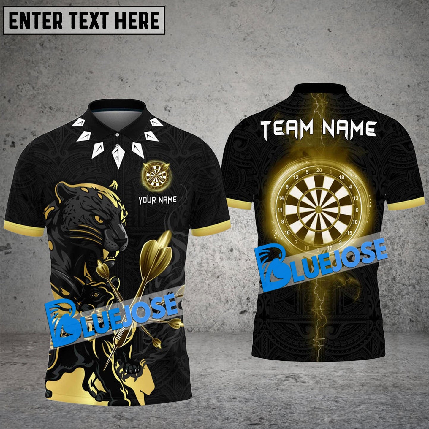 Frenzidea Darts Black Panther Personalized Name, Team Name 3D Shirt (4 Colors)