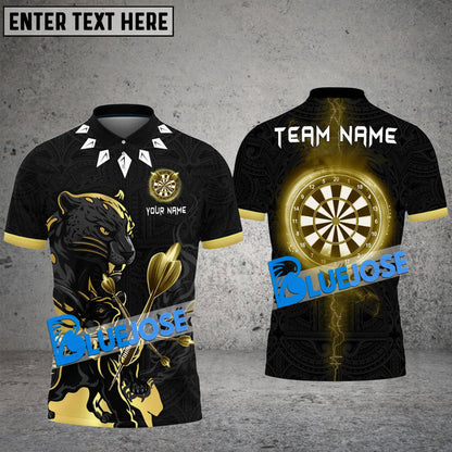 Frenzidea Darts Black Panther Personalized Name, Team Name 3D Shirt (4 Colors)
