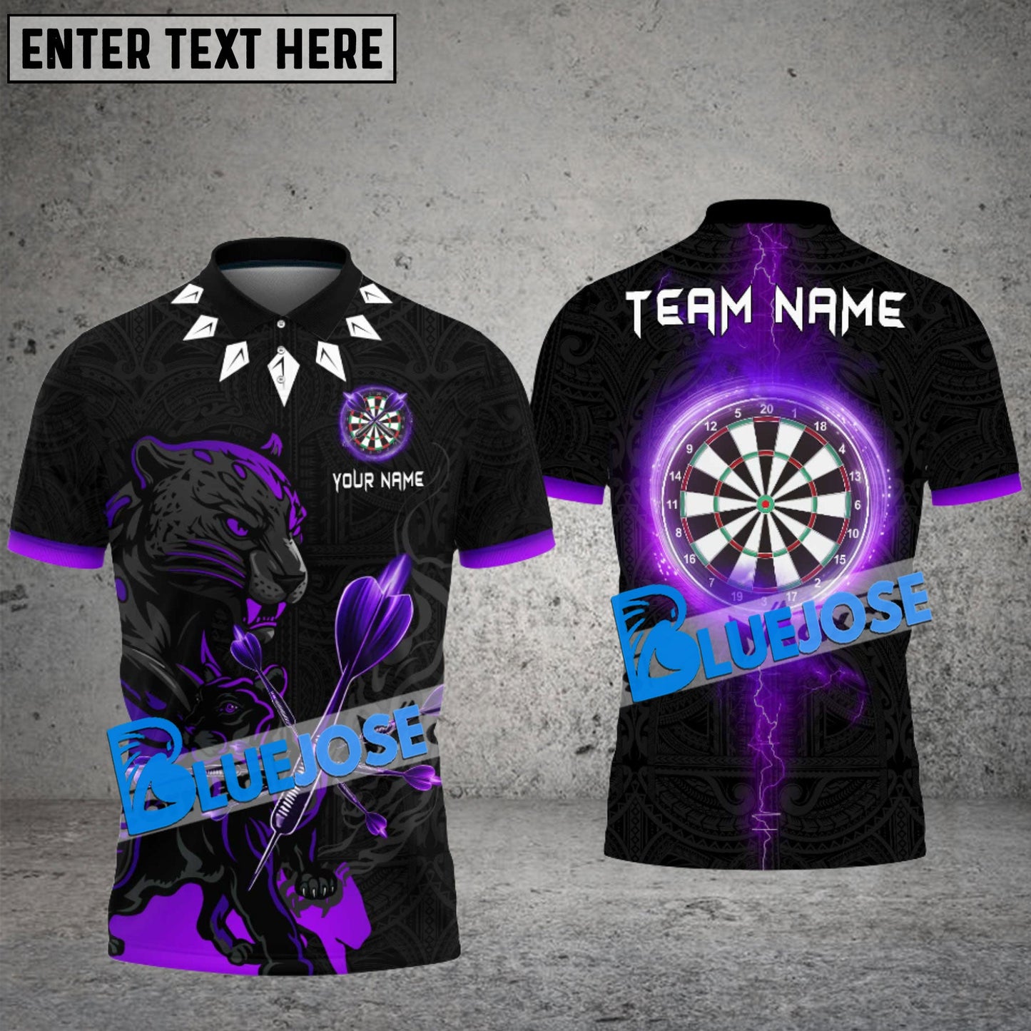 Frenzidea Darts Black Panther Personalized Name, Team Name 3D Shirt (4 Colors)