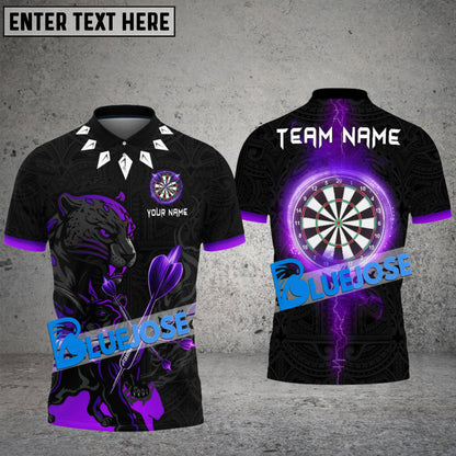 Frenzidea Darts Black Panther Personalized Name, Team Name 3D Shirt (4 Colors)