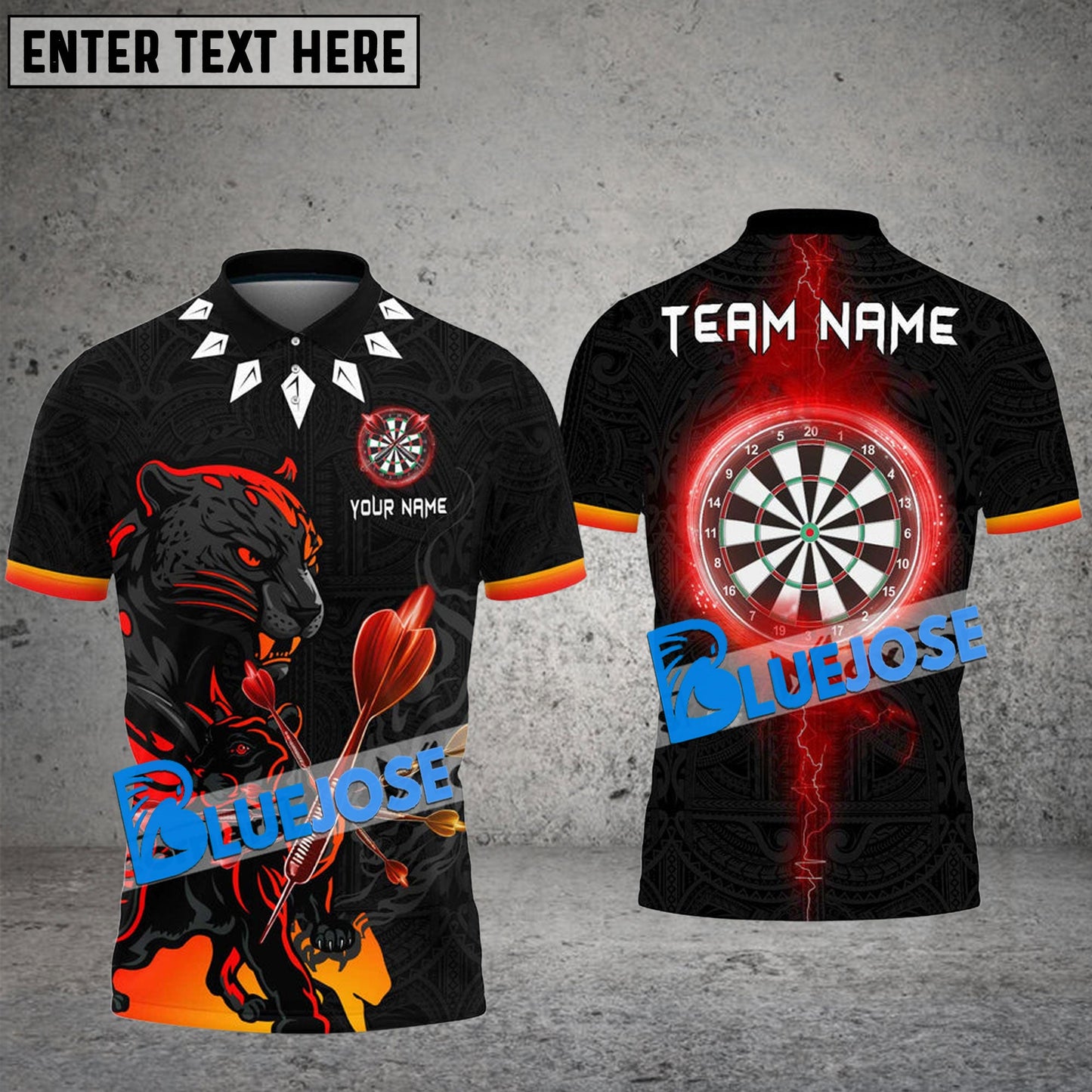 Frenzidea Darts Black Panther Personalized Name, Team Name 3D Shirt (4 Colors)