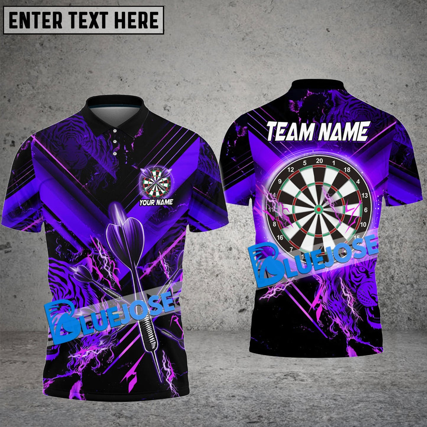 Frenzidea Darts Tiger Legend Personalized Name, Team Name 3D Shirt ( 6 Colors)