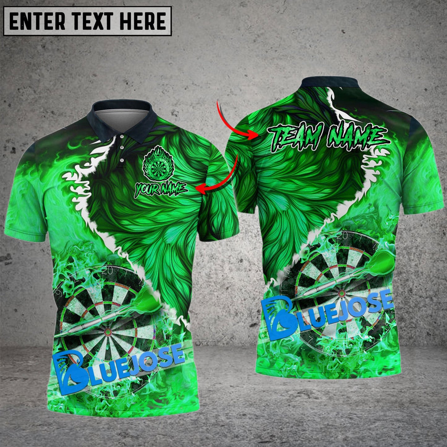 Frenzidea Darts Volcanic Lava Personalized Name, Team Name 3D Shirt (6 Colors)