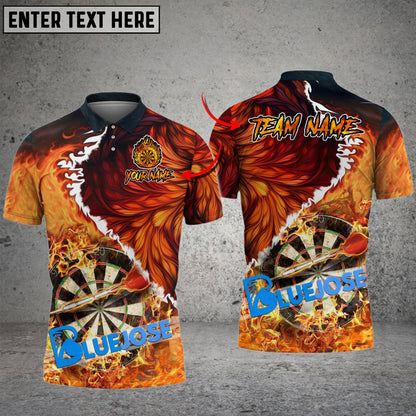 Frenzidea Darts Volcanic Lava Personalized Name, Team Name 3D Shirt (6 Colors)
