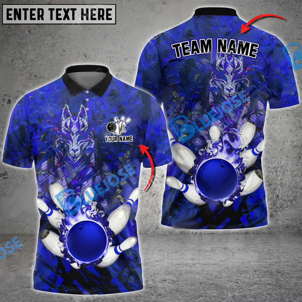 Frenzidea Bowling And Pins Fox Of Calamity Customized Name 3D Shirt (4 Colors)