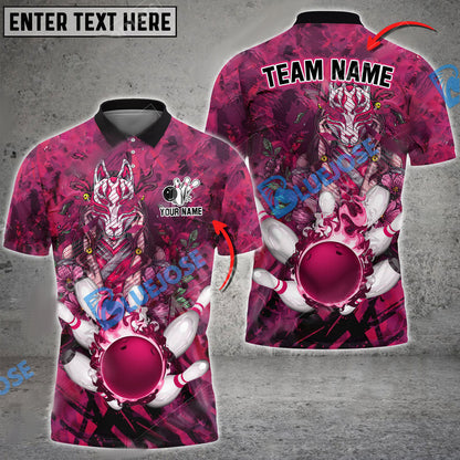 Frenzidea Bowling And Pins Fox Of Calamity Customized Name 3D Shirt (4 Colors)