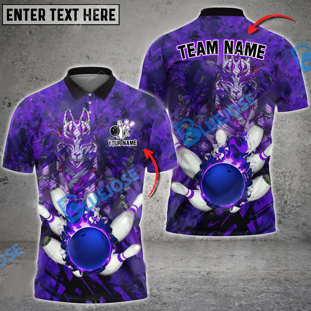 Frenzidea Bowling And Pins Fox Of Calamity Customized Name 3D Shirt (4 Colors)