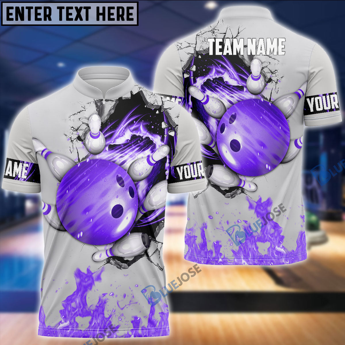 Frenzidea Bowling And Pins Break Multicolor Customized Name 3D Shirt