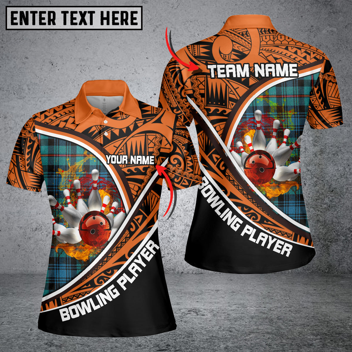 Frenzideas Bowling Ball And Pins Limited Edition Premium Customized Name 3D Shirt For Women
