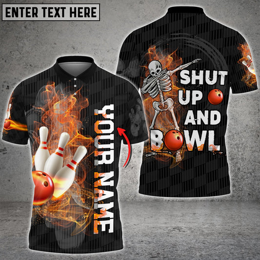 Frenzideas Shut Up And Bowl Funny Bowling Personalized 3D Shirt