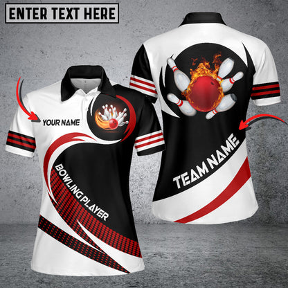 Frenzideas Bowling All Style Customized Name 3D Shirt For Women