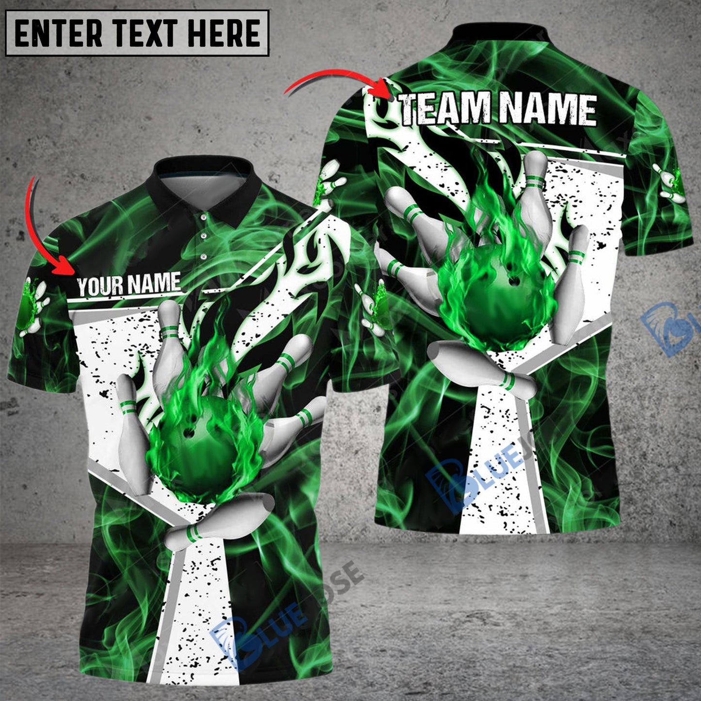 Frenzideas Bowling And Pins Fire Destroys Darkness Customized Name 3D Shirt ( 5 Colors)