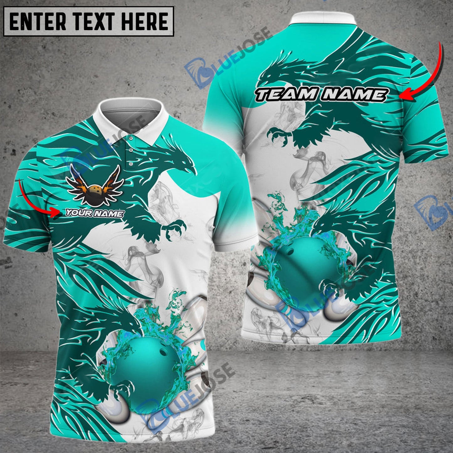 Frenzidea Bowling And Pins Hell Eagle Customized Name 3D Shirt ( 6 Colors)