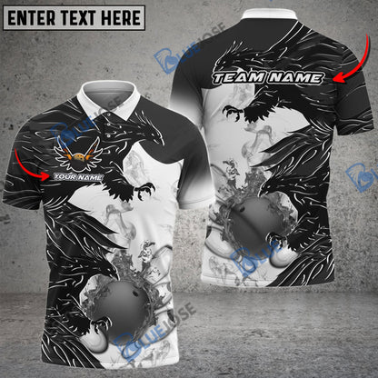Frenzidea Bowling And Pins Hell Eagle Customized Name 3D Shirt ( 6 Colors)