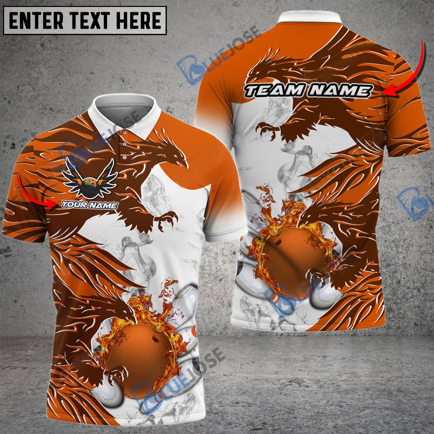 Frenzidea Bowling And Pins Hell Eagle Customized Name 3D Shirt ( 6 Colors)