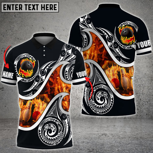 Frenzidea Strong Fire Pattern Premium Customized Name 3D Shirt