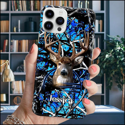 Frenzidea Deer Hunting Camo Pattern Personalized Name Multicolor Phone Case (6 colors)