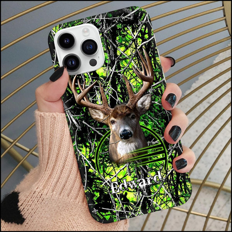 Frenzidea Deer Hunting Camo Pattern Personalized Name Multicolor Phone Case (6 colors)