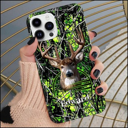 Frenzidea Deer Hunting Camo Pattern Personalized Name Multicolor Phone Case (6 colors)