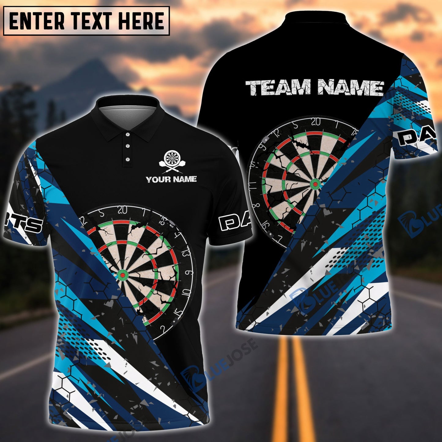 frenzidea Dartboard Cracked Personalized Name, Team Name 3D Shirt