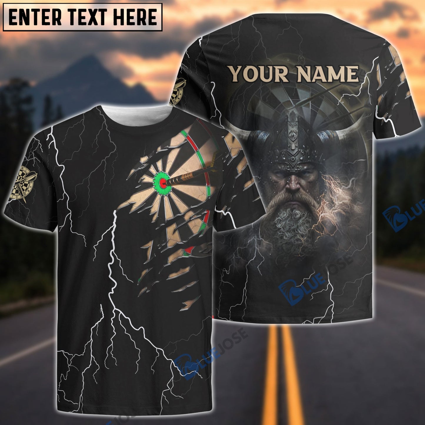 Frenzidea Darts Paint Splash Personalized Name 3D Shirt