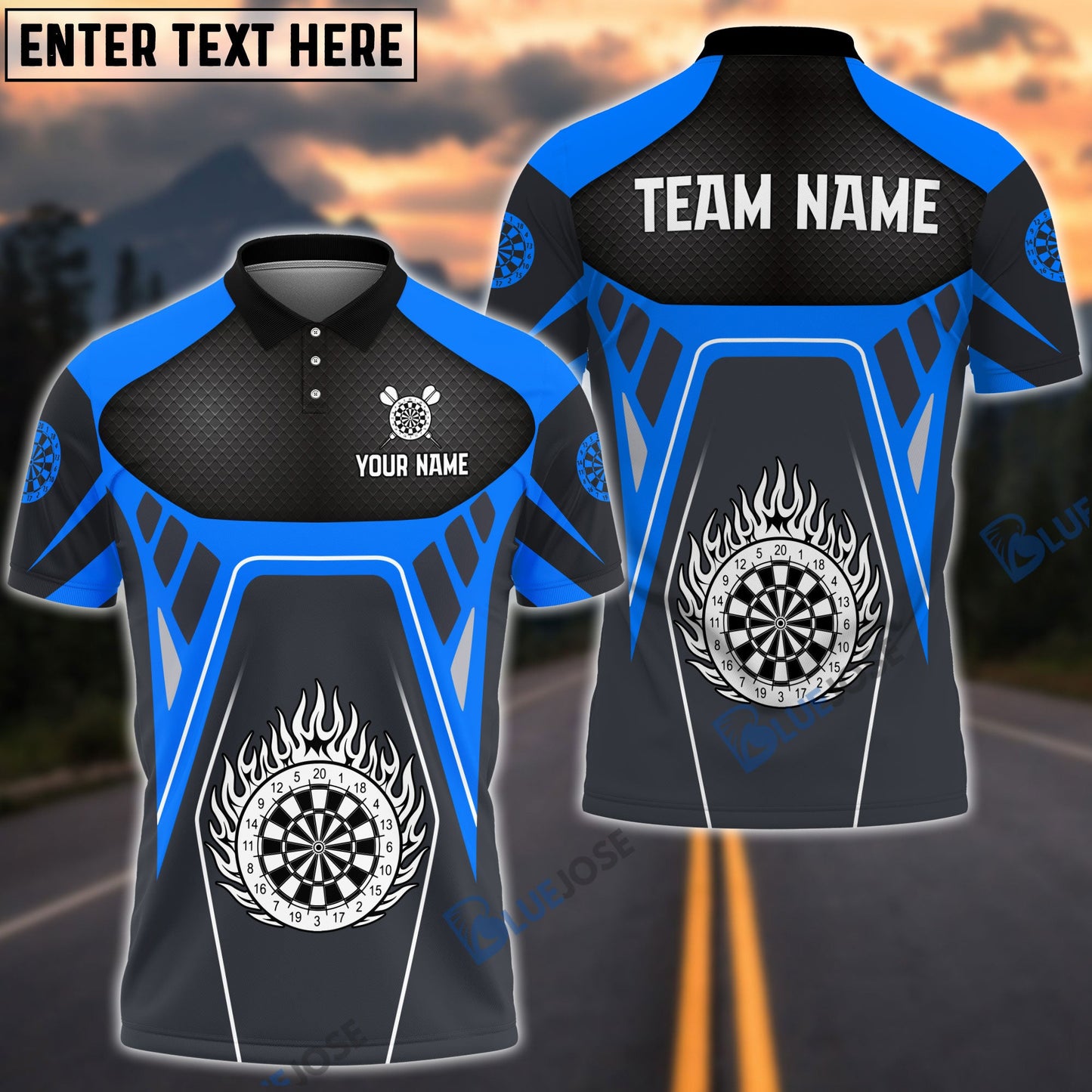 Frenzidea Dartboard Racing Personalized Name, Team Name 3D Shirt (6 Colors)