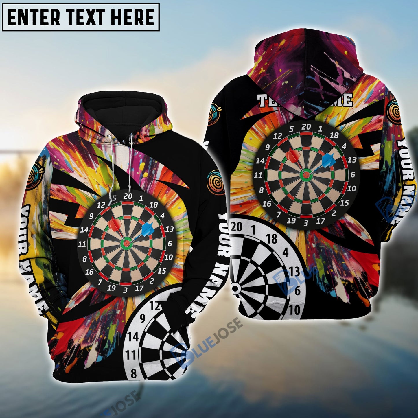 Frenzidea Colorful Darts Board Personalized Name, Team Name 3D Shirt