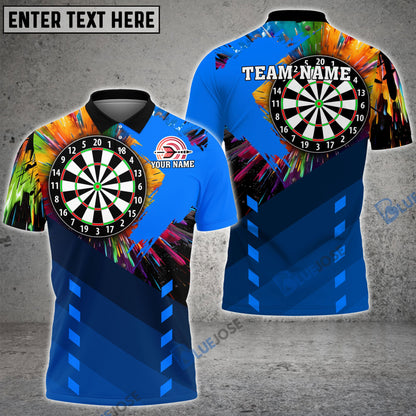 Frenzidea Darts Board Colorful Personalized Name, Team Name 3D Shirt (5 Colors)
