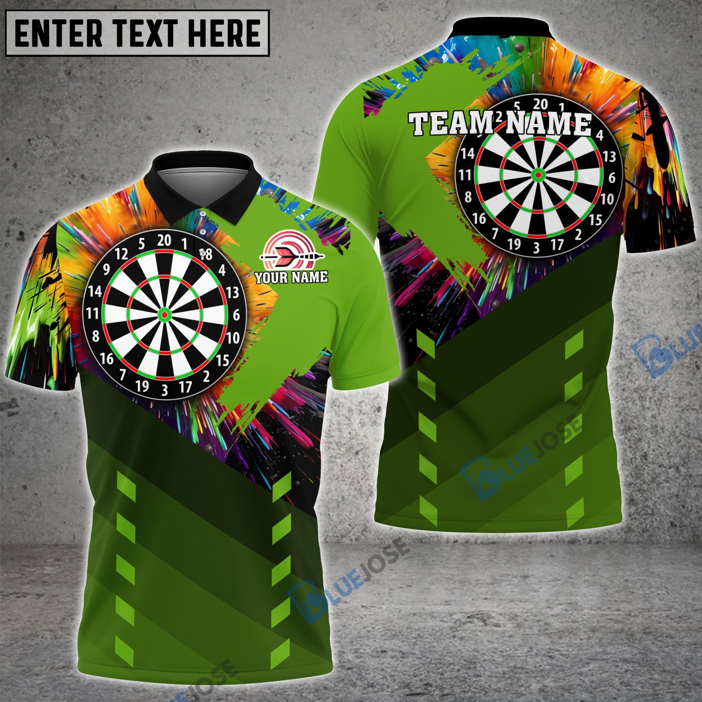 Frenzidea Darts Board Colorful Personalized Name, Team Name 3D Shirt (5 Colors)
