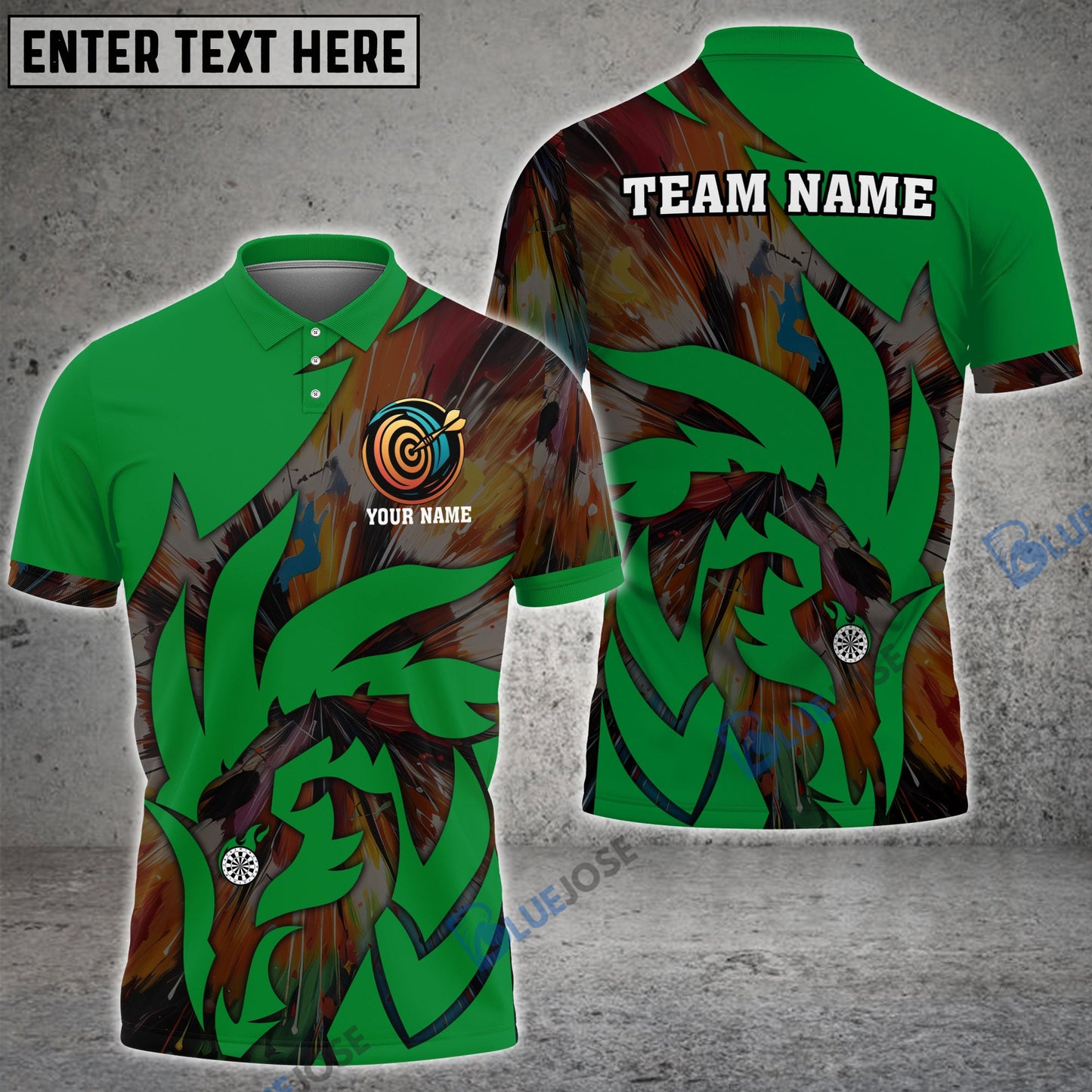 Frenzidea Dragon Pattern Personalized Name, Team Name 3D Shirt (5 Colors)
