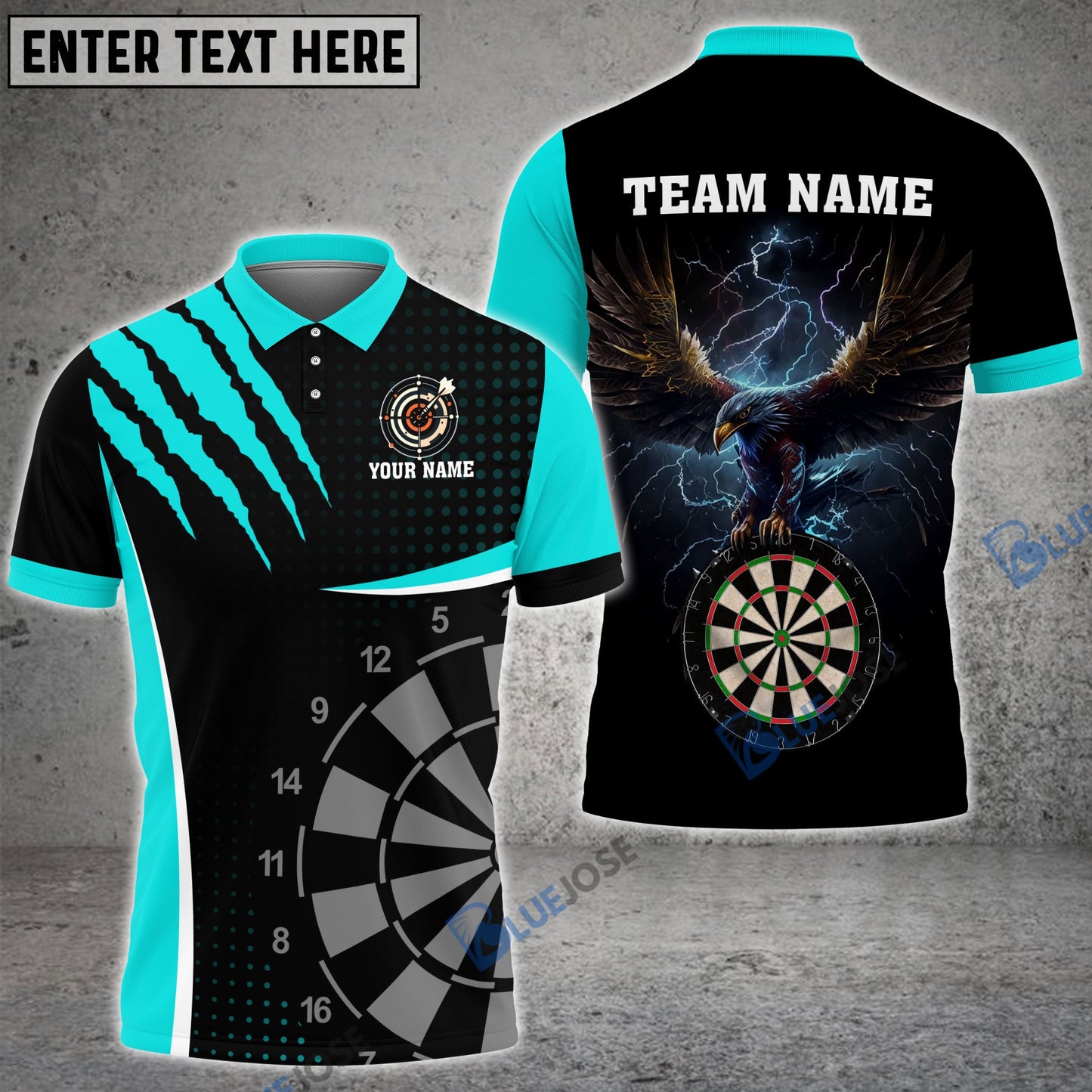 Frenzidea Eagle Darts Board Personalized Name, Team Name 3D Shirt (6 Colors)