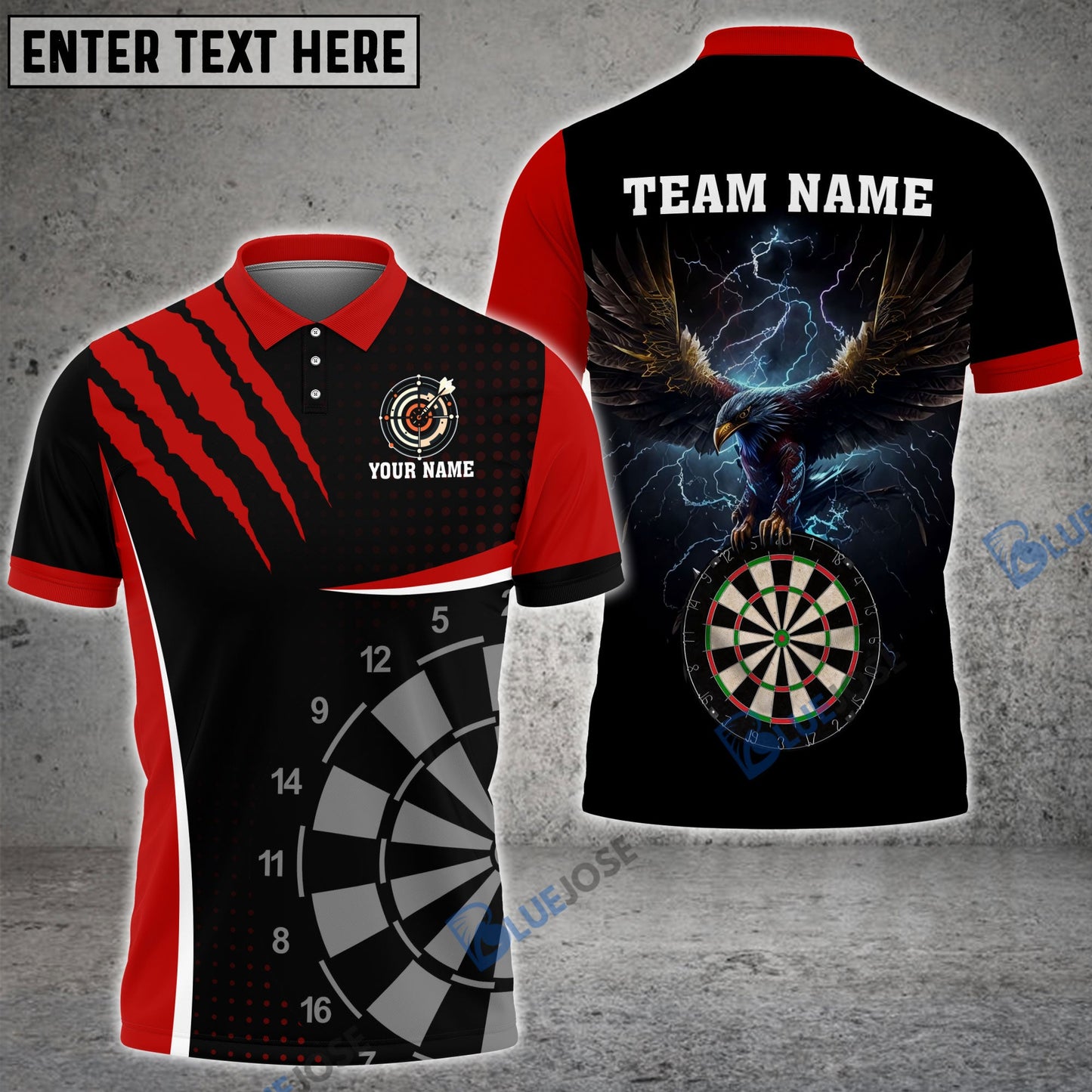 Frenzidea Eagle Darts Board Personalized Name, Team Name 3D Shirt (6 Colors)