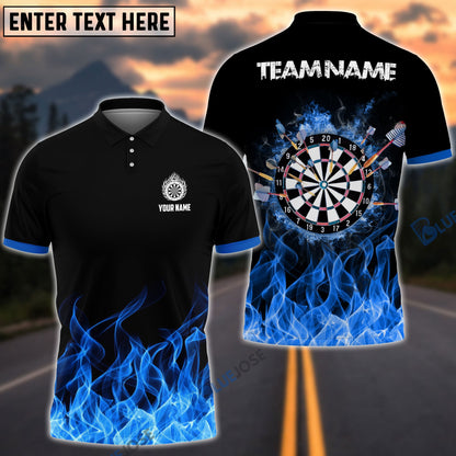 Frenzidea Fire Dartboard Personalized Name, Team Name 3D Shirt (4 Colors)