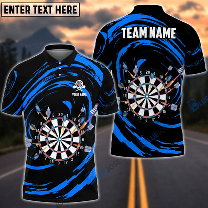 Frenzidea Color Swirl Dartboard Personalized Name, Team Name 3D Shirt (4 Colors)
