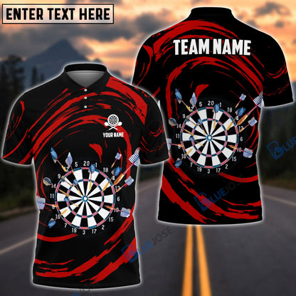 Frenzidea Color Swirl Dartboard Personalized Name, Team Name 3D Shirt (4 Colors)