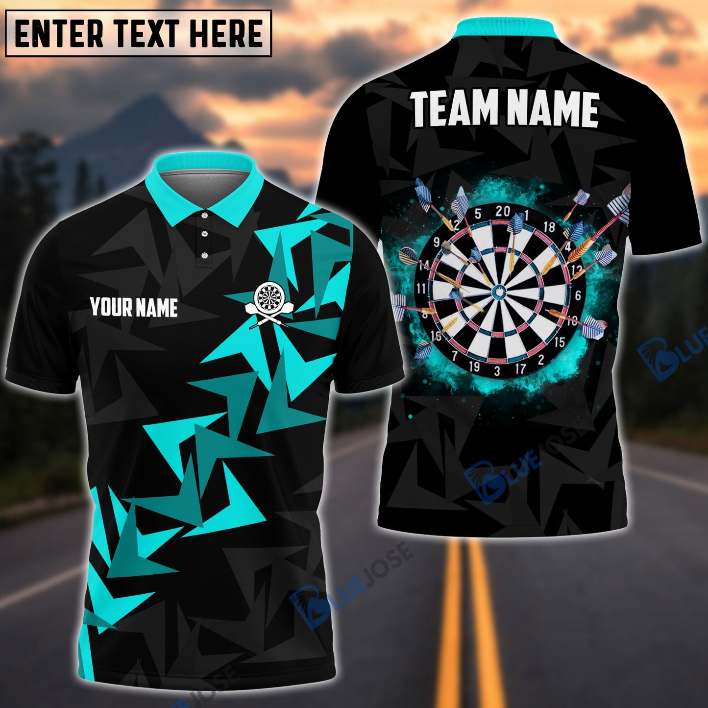 Frenzidea Dartboard Personalized Name, Team Name 3D Shirt (4 Colors)