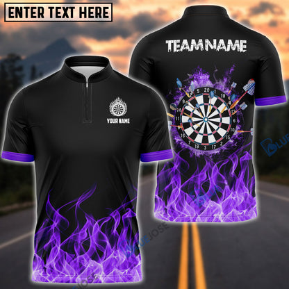 Frenzidea Fire Dartboard Personalized Name, Team Name 3D Shirt (4 Colors)
