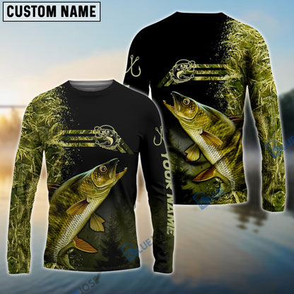 Frenzidea Custom Walleye Fishing Camouflage Personalized Walleye 3D Shirts