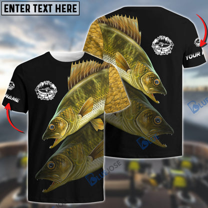 Frenzidea Personalized Walleye Fishing Custom Name 3D Shirts
