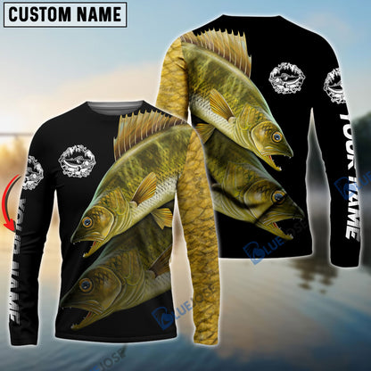 Frenzidea Personalized Walleye Fishing Custom Name 3D Shirts