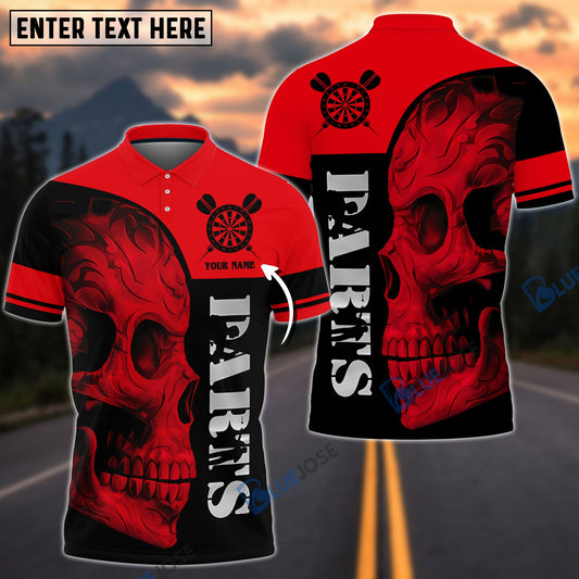 Frenzidea Skull Darts Personalized Name 3D Shirt (6 Colors)