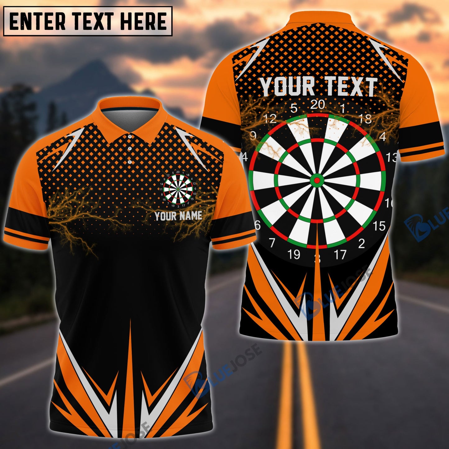 Frenzidea Thunder Darts Personalized Name, Team Name 3D Shirt (12 Colors)