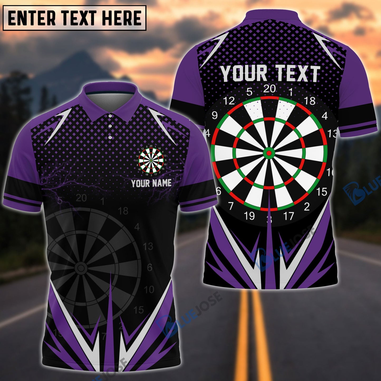 Frenzidea Thunder Darts Personalized Name, Team Name 3D Shirt (12 Colors)