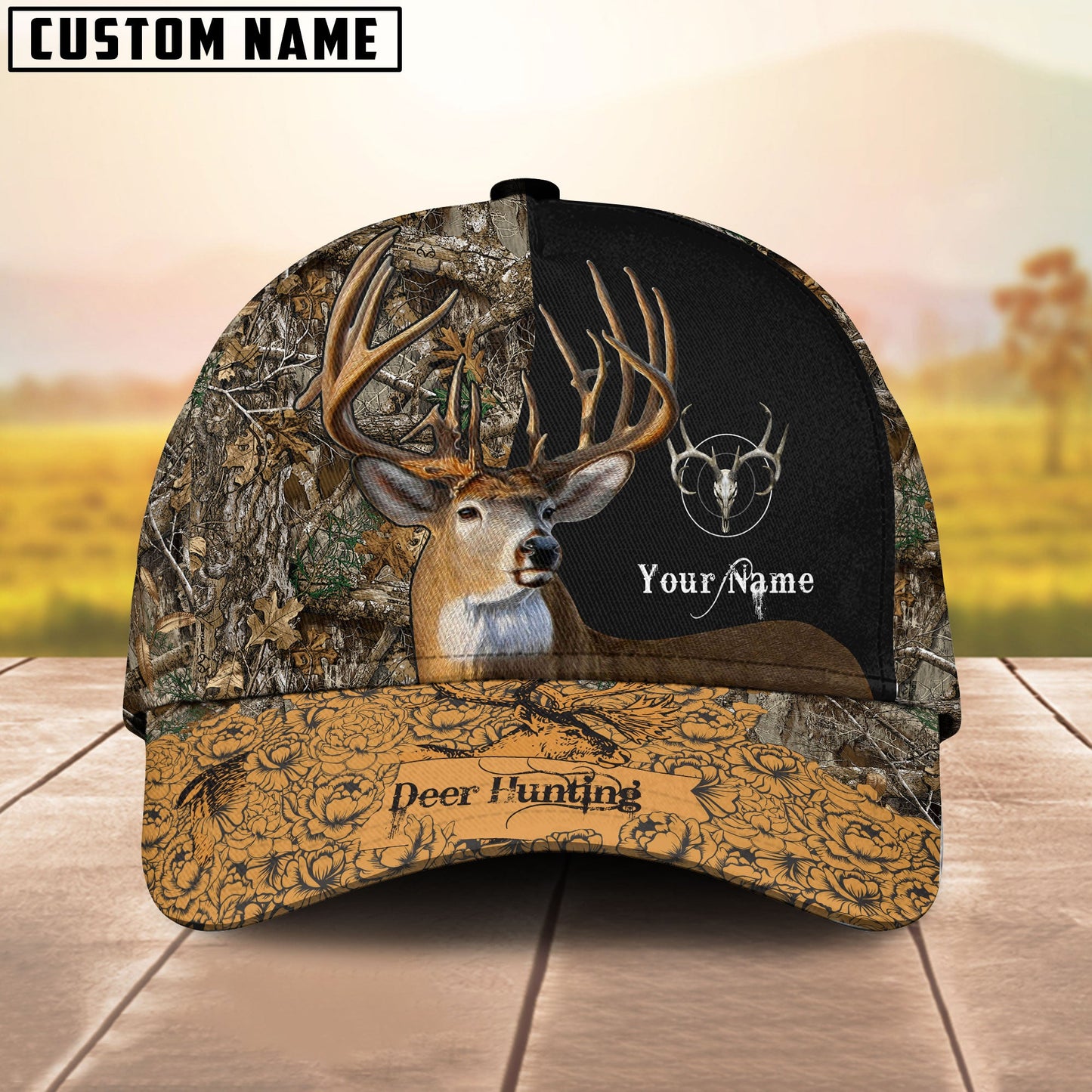 Frenzidea Personalized Deer Hunting Camo Classic Cap