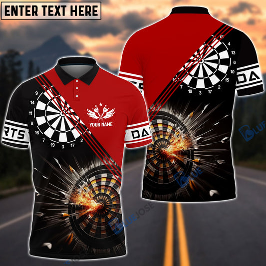 Frenzidea Red Darts Personalized Name 3D Shirt
