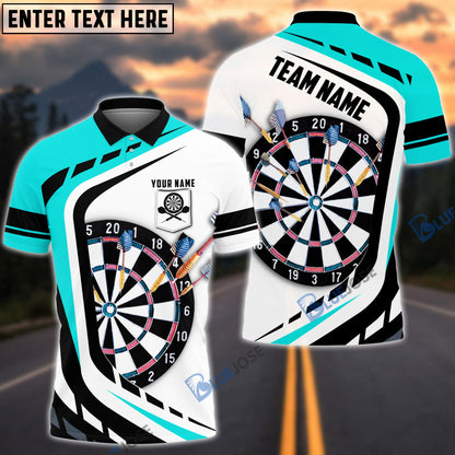 Frenzidea Dart Board Personalized Name, Team Name 3D Pocket Polo